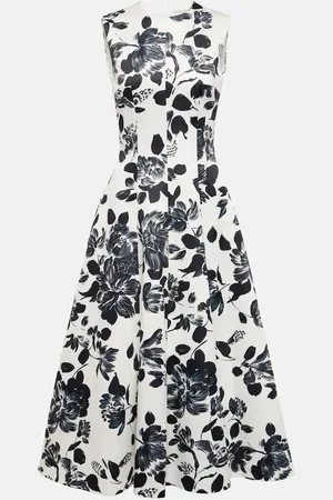 EMILIA WICKSTEAD Abito midi Mara in twill con stampa