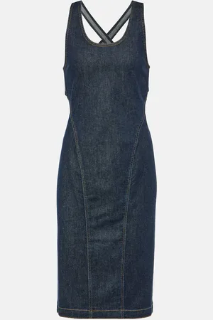 Alaïa Alaïa Abito midi di jeans