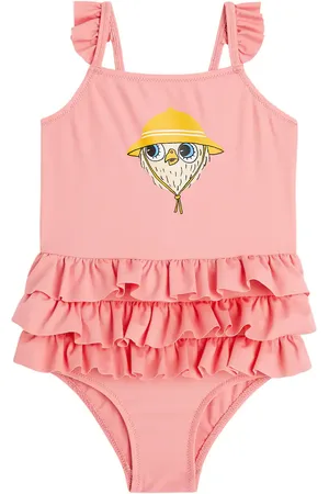 Mini Rodini Costume intero con volant e stampa