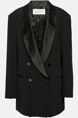 DRIES VAN NOTEN Blazer oversize in misto seta e lana