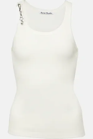 Acne Studios Top in jersey di cotone con catena