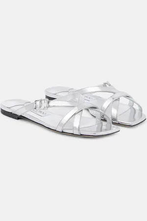 Jimmy Choo Sandali Jess in pelle metallizzata