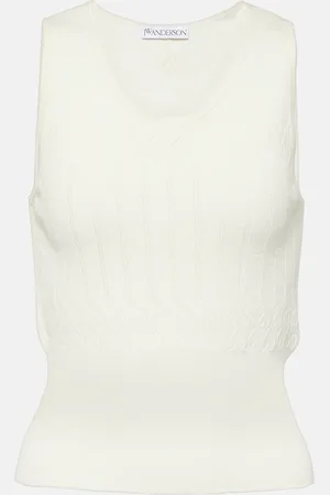 J.W.Anderson Tank top in maglia di misto cotone