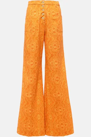 Etro Jeans flared a vita alta con stampa