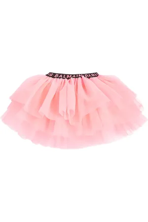Balmain Gonna in tulle con logo