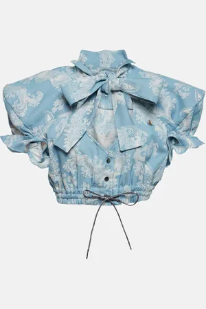 Vivienne Westwood Top cropped in jacquard di cotone