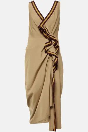 DRIES VAN NOTEN Abito midi in cotone