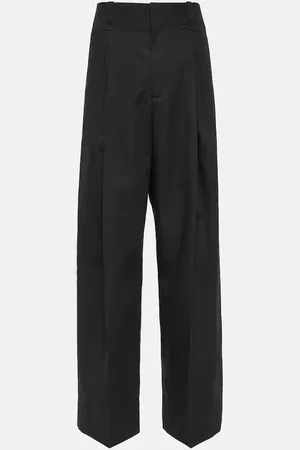 Bottega Veneta Pantaloni a gamba larga in seta e cotone