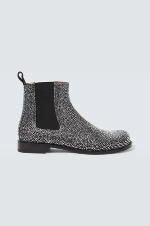 Loewe Stivaletti Chelsea Campo in pelle con cristalli