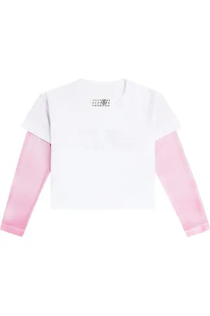 Maison Margiela Top in jersey di cotone con logo