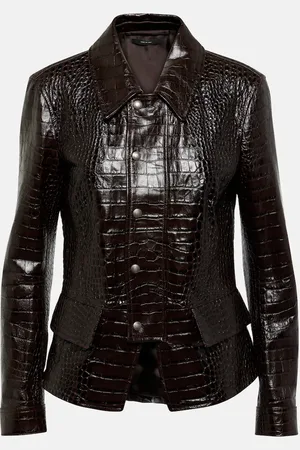 Tom Ford Giacca in pelle stampata