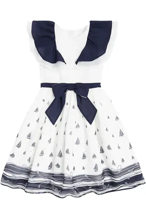PATACHOU Abito in chiffon con stampa e fiocco