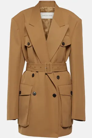 DRIES VAN NOTEN Giacca doppiopetto in gabardine