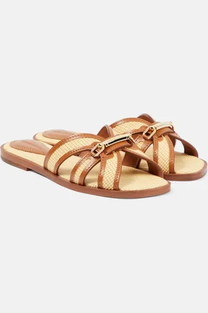 ZIMMERMANN Sandali Prisma in rafia con pelle