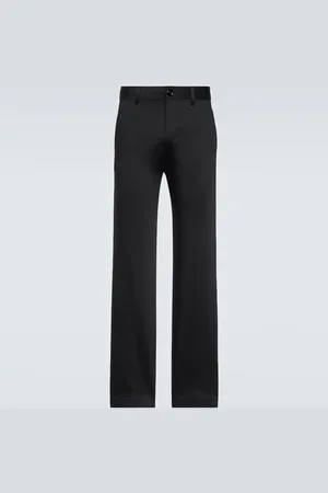 Ami Pantaloni chino in raso di cotone