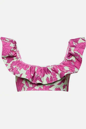 La DoubleJ Top bikini con stampa floreale