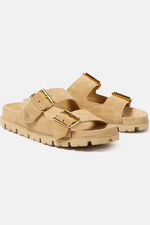 Prada Sandali in suede con logo