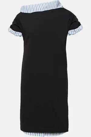 DRIES VAN NOTEN Abito midi in jersey di cotone