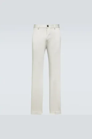 Ami Pantaloni chino in raso di cotone