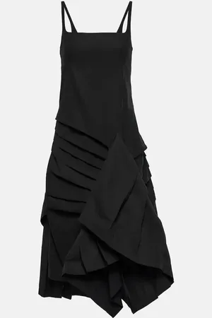 DRIES VAN NOTEN Abito midi in lino e cotone