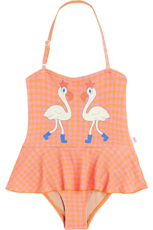 Tiny Cottons Costume intero Flamingos a quadri
