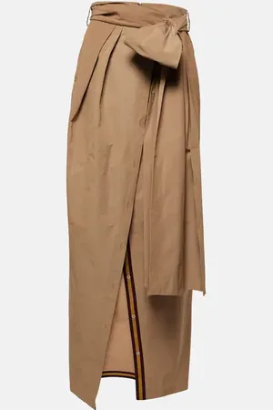 DRIES VAN NOTEN Gonna lunga in misto cotone