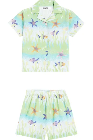 Molo Baby - Camicia Eyou e shorts Solar in cotone con stampa
