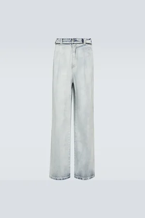 Maison Margiela Jeans a gamba larga e vita alta