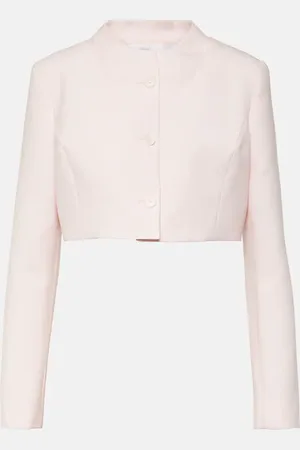 COPERNI Giacca cropped Trompe L’Oeil in lana vergine