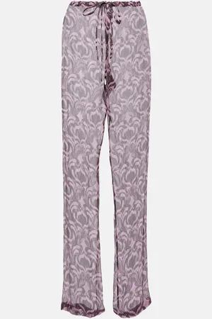 DRIES VAN NOTEN Pantaloni regular Pachas in seta