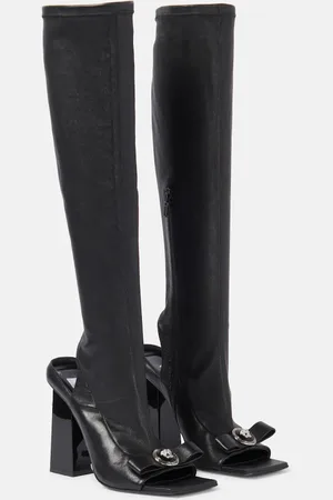 VERSACE Stivali Gianni Ribbon in pelle