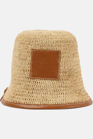 Jacquemus Cappello da pescatore Soli in rafia