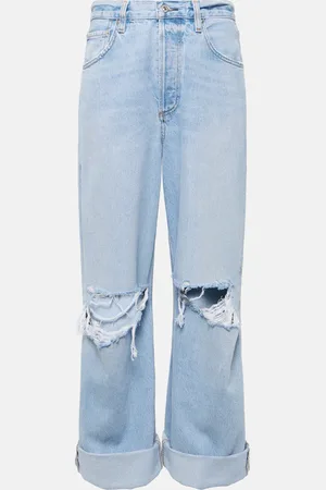 Citizens of Humanity Jeans distressed a gamba larga Ayla a vita media