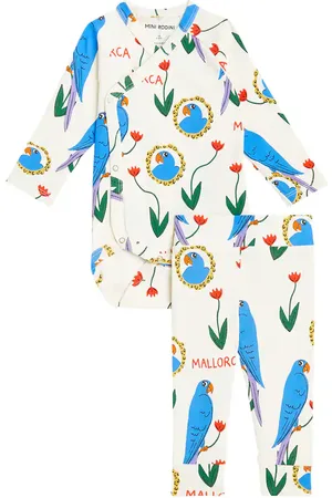 Mini Rodini Baby - Pantaloni e body Parrots in jersey