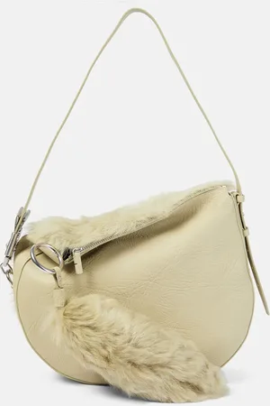 Burberry Borsa a spalla in pelle con shearling