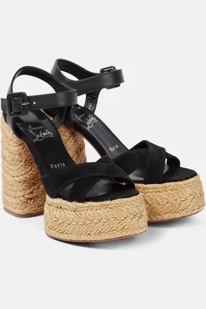 Christian Louboutin Sandali espadrillas Super Calakala in suede con plateau