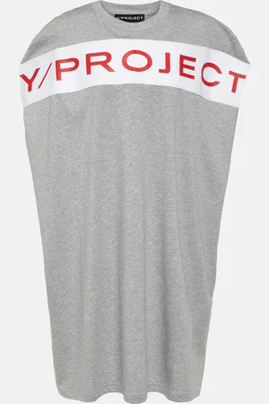 Y / PROJECT Miniabito in jersey di cotone con logo
