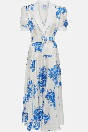 RODARTE Abito midi in seta a fiori
