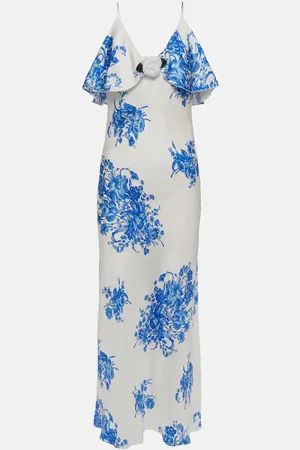RODARTE Abito sottoveste in seta a fiori