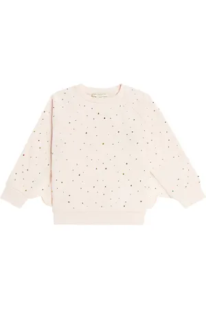 Stella McCartney Felpa in cotone con cristalli