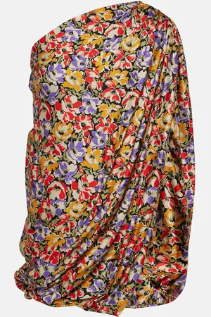 Stella McCartney Miniabito monospalla con stampa floreale