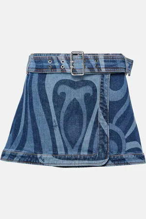 Puccini Minigonna di jeans Marmo