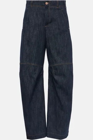 Brunello Cucinelli Jeans a gamba larga e vita alta