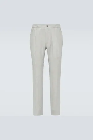 Kiton Pantaloni regular in lino