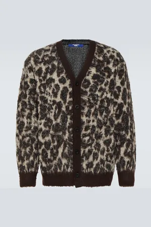 JUNYA WATANABE Cardigan in jacquard di misto cotone