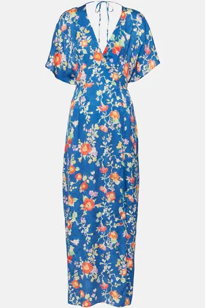RIXO London Abito midi Sadie in jacquard di raso