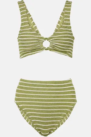 Hunza G Bikini Nadine a vita alta a righe