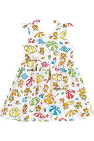 Moschino Baby - Abito Beach Teddy Bear in popeline