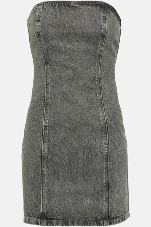 ROTATE Miniabito di jeans con cristalli