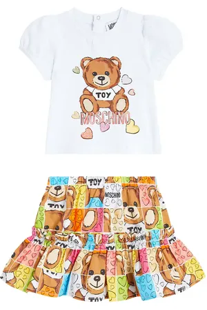 Moschino Baby - Gonna e T-shirt in cotone con stampa